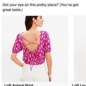 Loft animal print top
